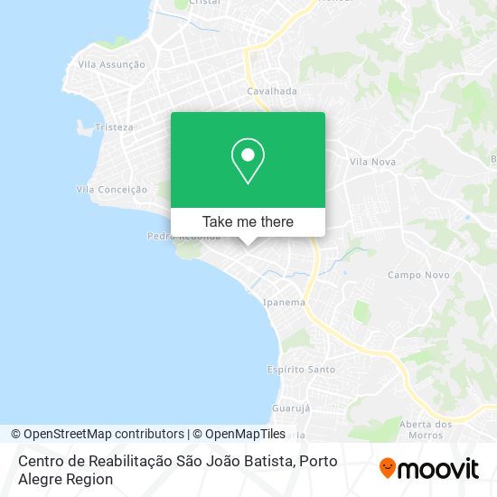 Mapa Centro de Reabilitação São João Batista