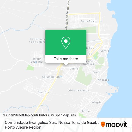 Comunidade Evangelica Sara Nossa Terra de Guaiba map