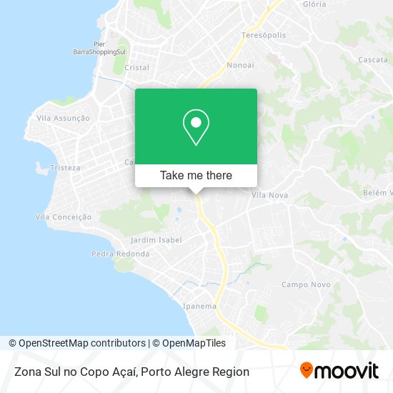 Zona Sul no Copo Açaí map