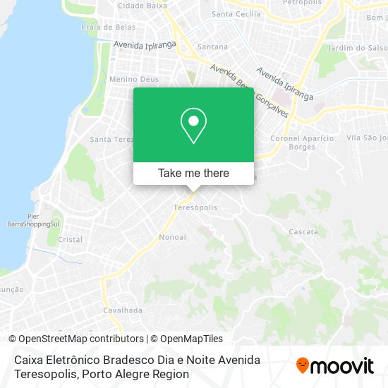 Caixa Eletrônico Bradesco Dia e Noite Avenida Teresopolis map