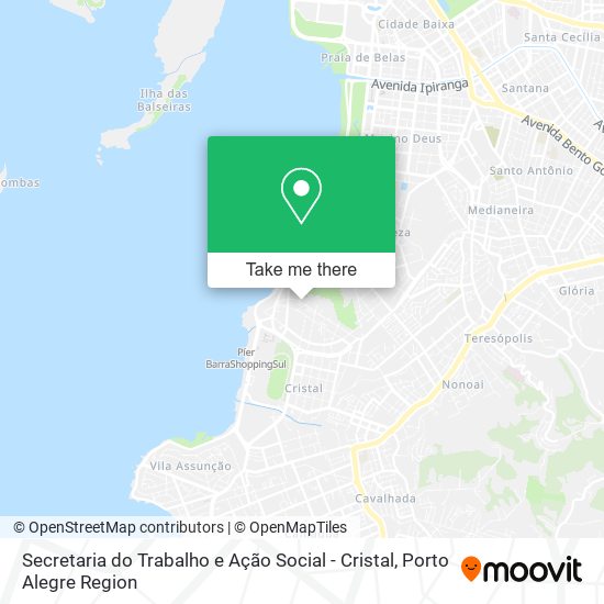 Secretaria do Trabalho e Ação Social - Cristal map