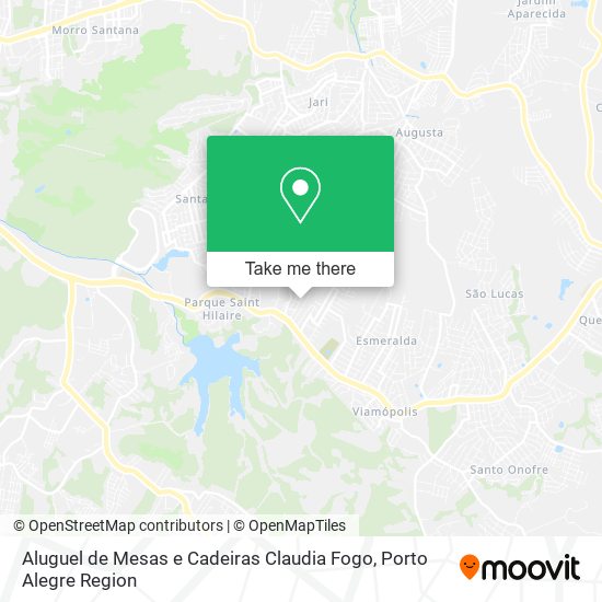 Mapa Aluguel de Mesas e Cadeiras Claudia Fogo