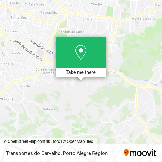 Transportes do Carvalho map