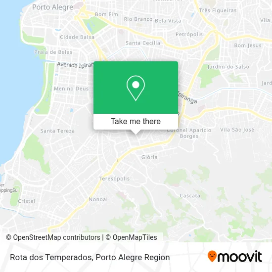 Rota dos Temperados map