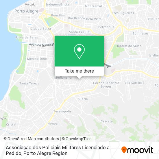 Mapa Associação dos Policiais Militares Licenciado a Pedido