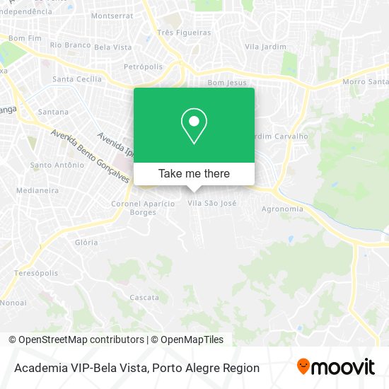 Mapa Academia VIP-Bela Vista