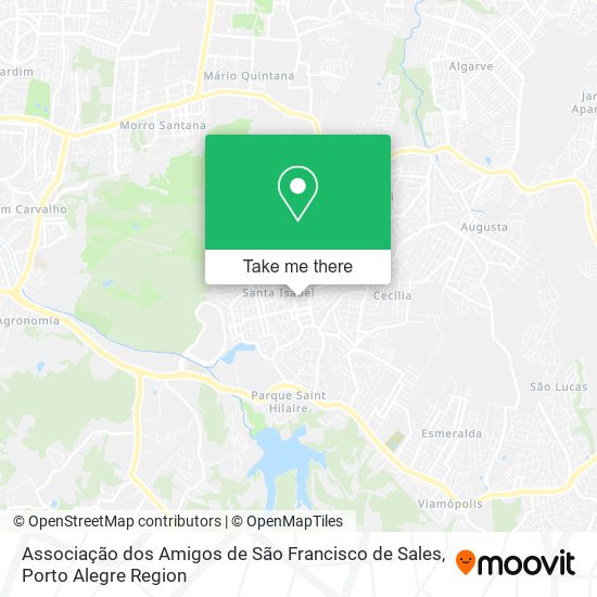 Mapa Associação dos Amigos de São Francisco de Sales