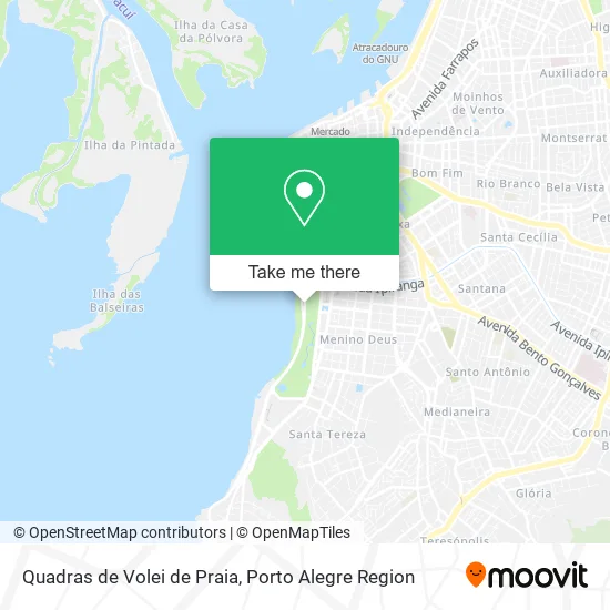Quadras de Volei de Praia map