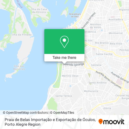 Praia de Belas Importação e Exportação de Óculos map