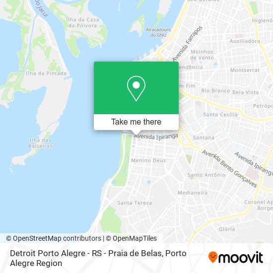 Detroit Porto Alegre - RS - Praia de Belas map