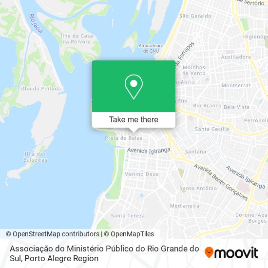 Mapa Associação do Ministério Público do Rio Grande do Sul