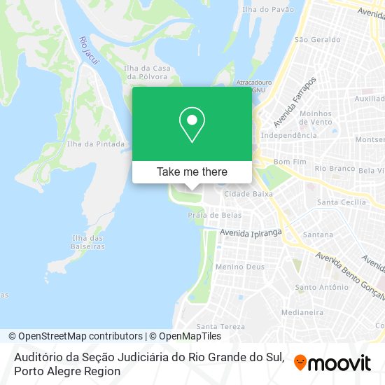 Mapa Auditório da Seção Judiciária do Rio Grande do Sul