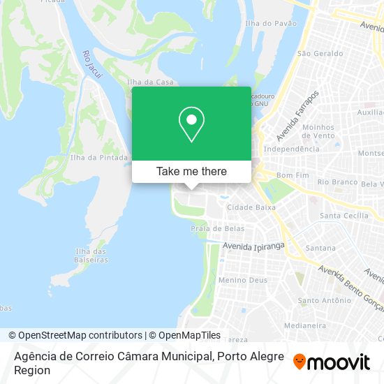 Mapa Agência de Correio Câmara Municipal