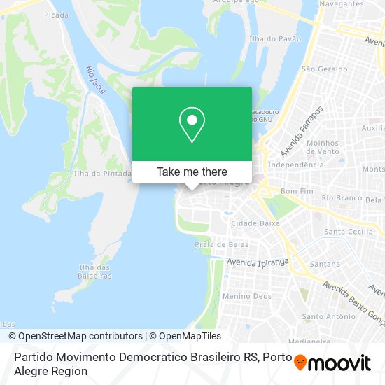 Mapa Partido Movimento Democratico Brasileiro RS