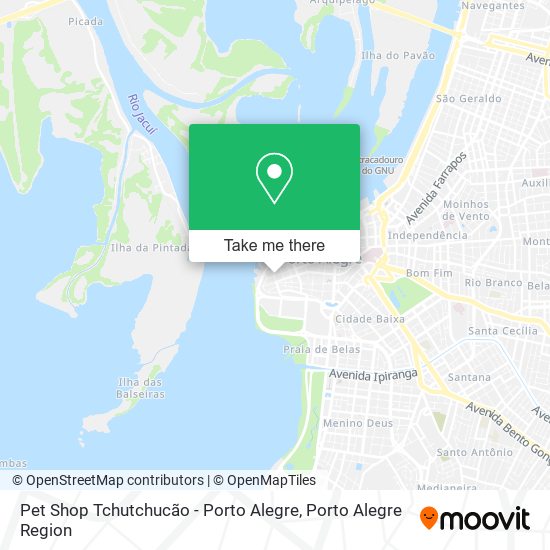 Mapa Pet Shop Tchutchucão - Porto Alegre