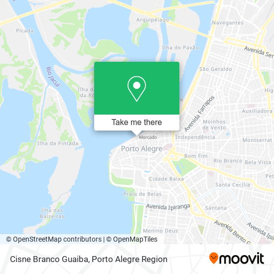 Cisne Branco Guaiba map
