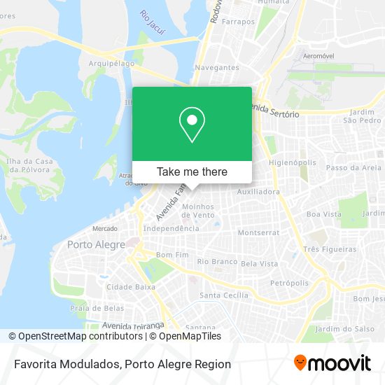 Favorita Modulados map