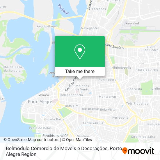 Mapa Belmódulo Comércio de Móveis e Decorações