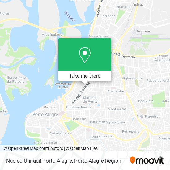 Nucleo Unifacil Porto Alegre map