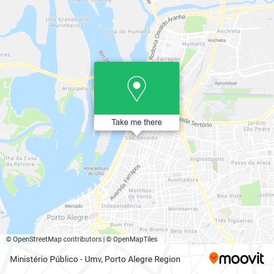Ministério Público - Umv map