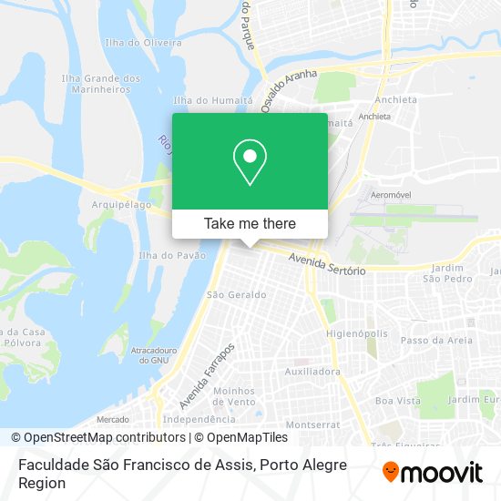 Mapa Faculdade São Francisco de Assis
