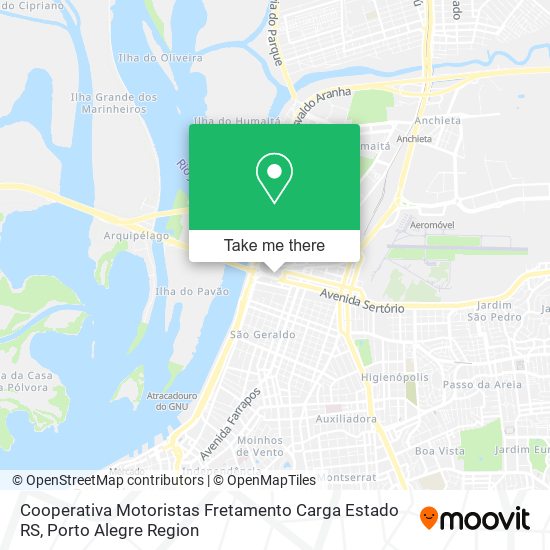 Cooperativa Motoristas Fretamento Carga Estado RS map