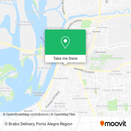 O Brabo Delivery map