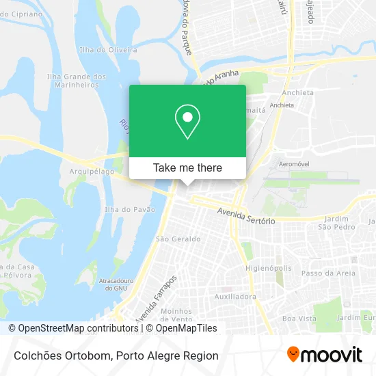 Colchões Ortobom map