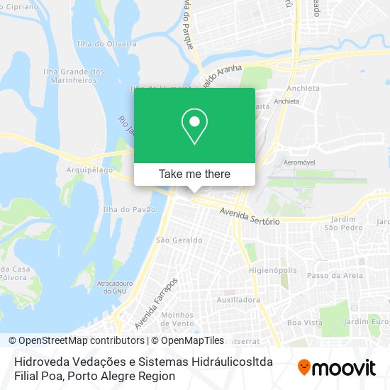 Mapa Hidroveda Vedações e Sistemas Hidráulicosltda Filial Poa