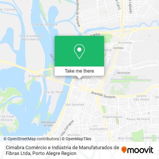 Mapa Cimabra Comércio e Indústria de Manufaturados de Fibras Ltda