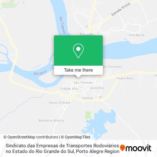 Sindicato das Empresas de Transportes Rodoviários no Estado do Rio Grande do Sul map