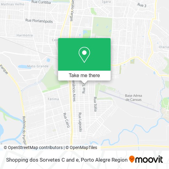 Shopping dos Sorvetes C and e map