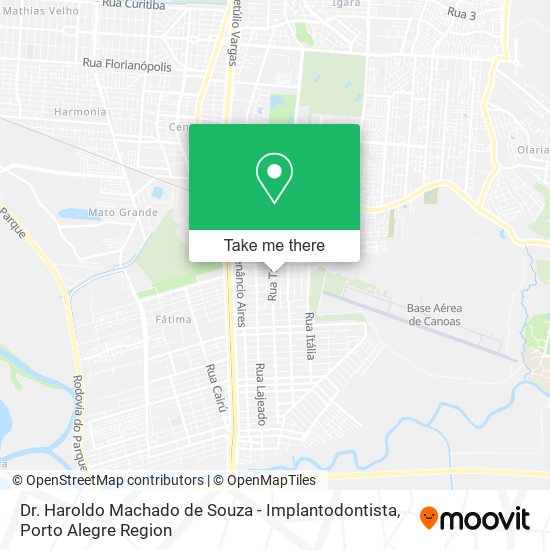 Mapa Dr. Haroldo Machado de Souza - Implantodontista