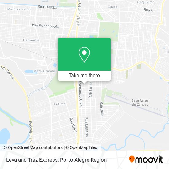 Leva and Traz Express map