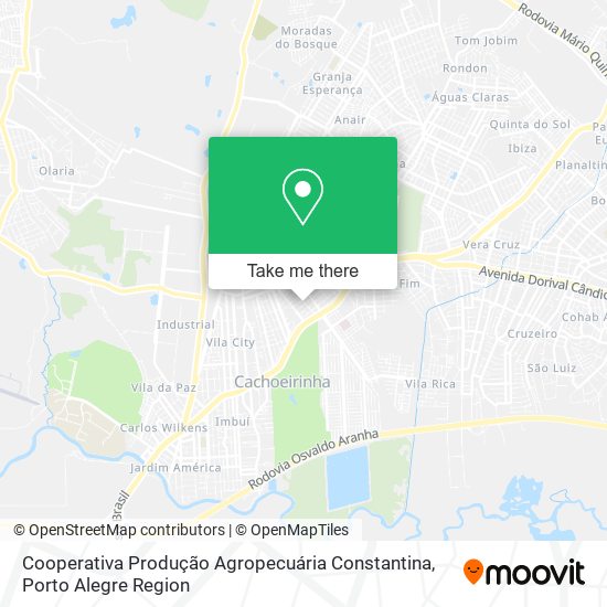 Cooperativa Produção Agropecuária Constantina map