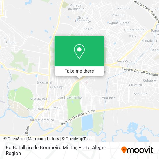 Mapa 8o Batalhão de Bombeiro Militar