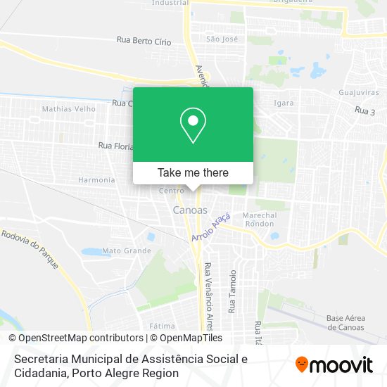 Mapa Secretaria Municipal de Assistência Social e Cidadania