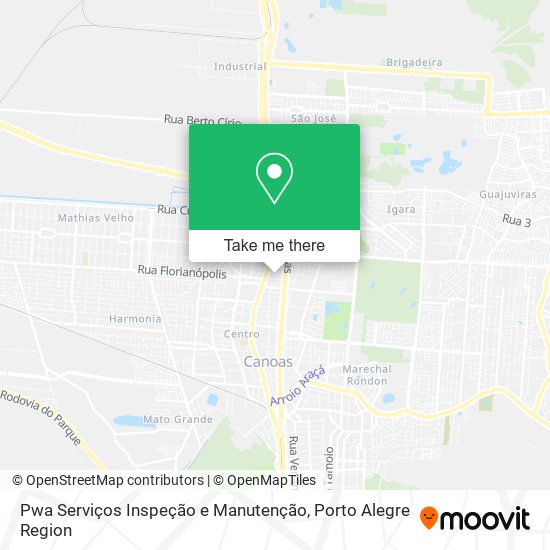 Mapa Pwa Serviços Inspeção e Manutenção