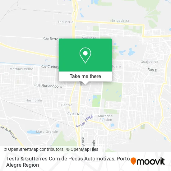 Testa & Gutterres Com de Pecas Automotivas map