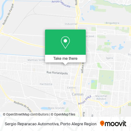 Mapa Sergio Reparacao Automotiva