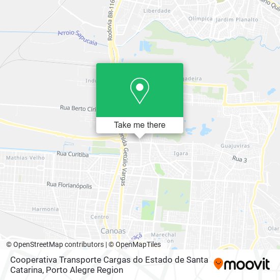 Cooperativa Transporte Cargas do Estado de Santa Catarina map