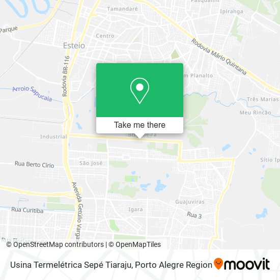 Usina Termelétrica Sepé Tiaraju map