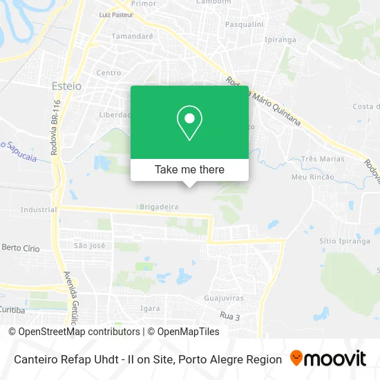 Canteiro Refap Uhdt - II on Site map
