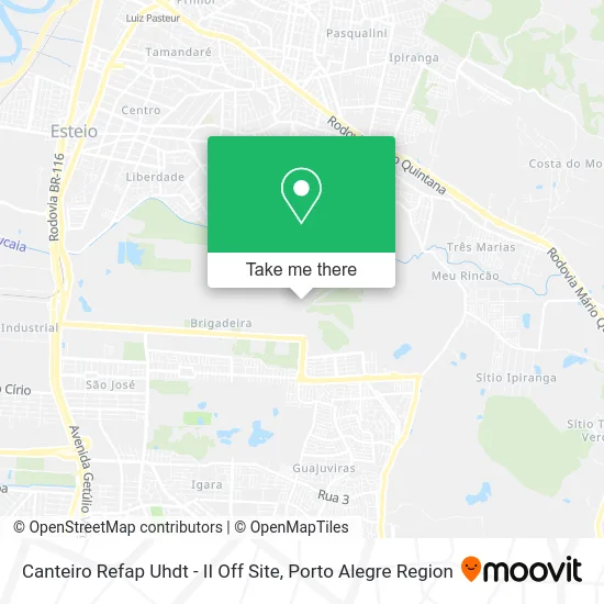 Canteiro Refap Uhdt - II Off Site map