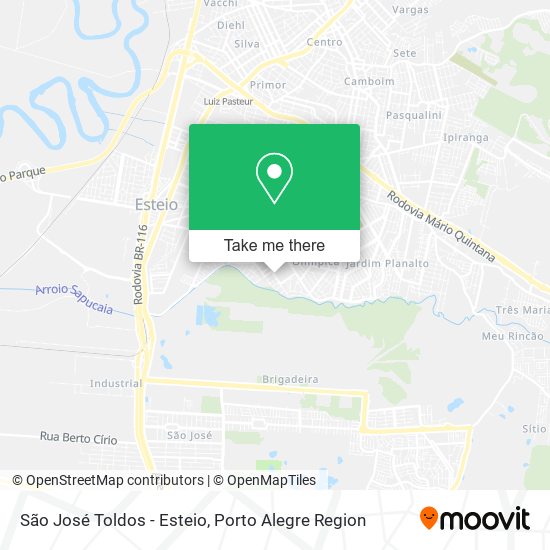 Mapa São José Toldos - Esteio