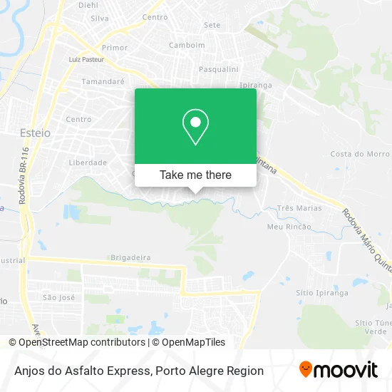 Anjos do Asfalto Express map