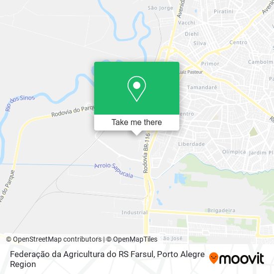 Federação da Agricultura do RS Farsul map