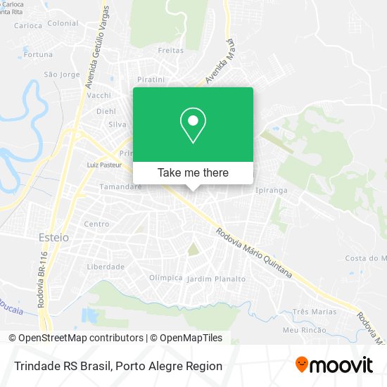 Mapa Trindade RS Brasil