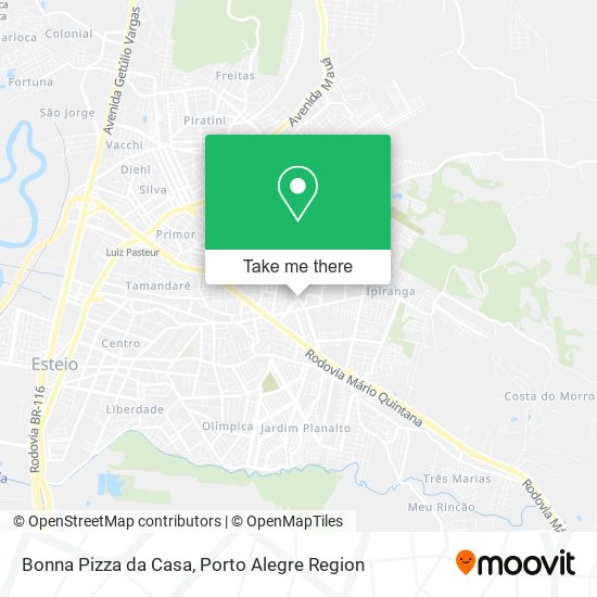 Mapa Bonna Pizza da Casa