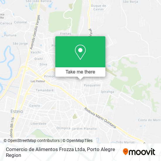 Comercio de Alimentos Frozza Ltda map